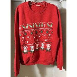 Lagunitas IPA Sweater Ugly Christmas Red Pullover Holiday Beer Party Gift Size M